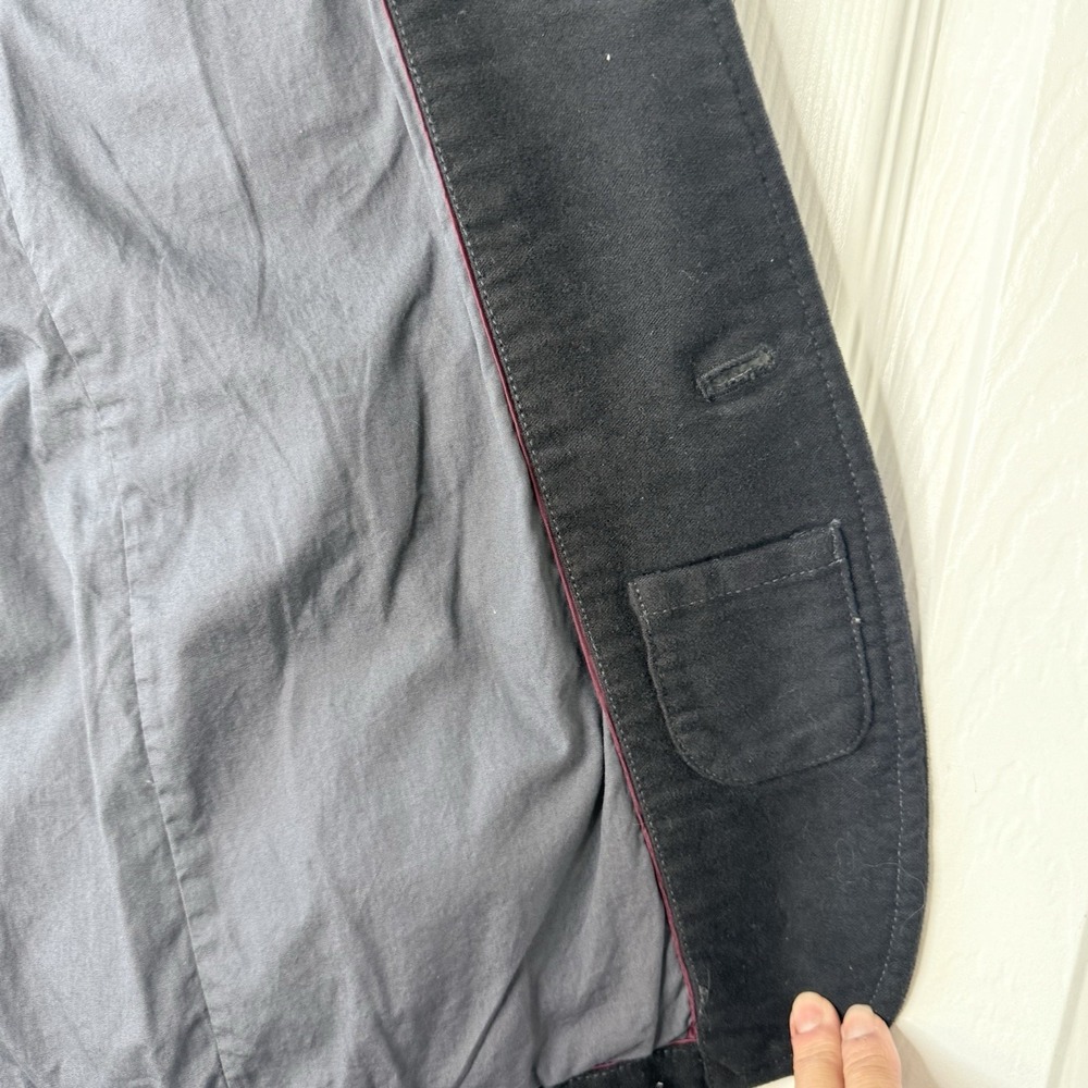 Vintage GAP Men M Black Twill Blazer Jacket 3-Button Sport Coat Fall 2005 Y2K - Picture 12 of 12